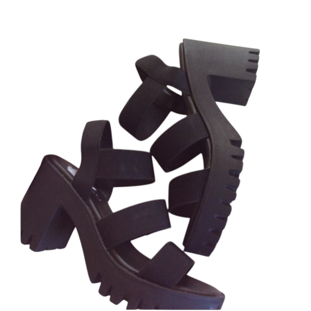 Madden Girl Black Strappy Women's Heeled Sandals